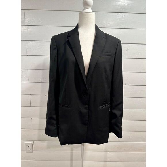 Everlane 100% Wool Classic Black Blazer Size 14 - Picture 2 of 9